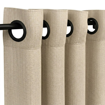 Custom Taupe Greenscape Sheer Curtain - alternate view