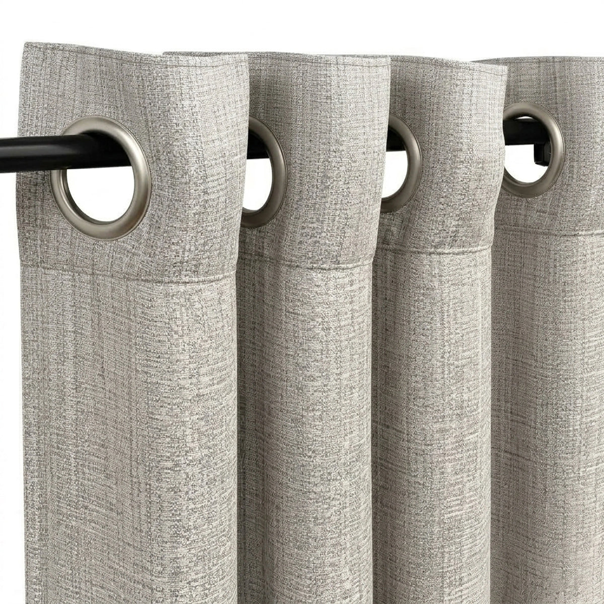 Graphic Taupe Weave Curtain - view 4