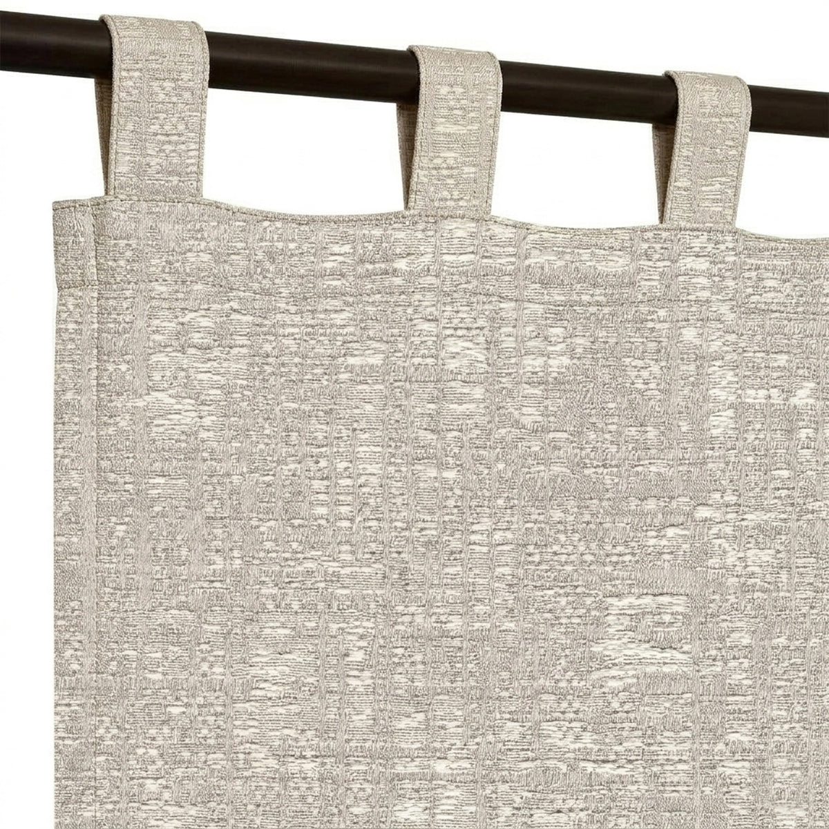 Graphic Taupe Weave Curtain - view 5
