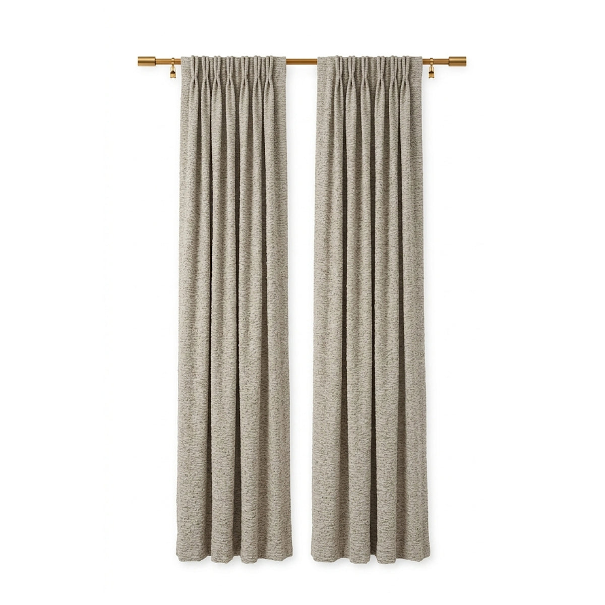 Snow Storm Taupe Textured Curtain - view 2