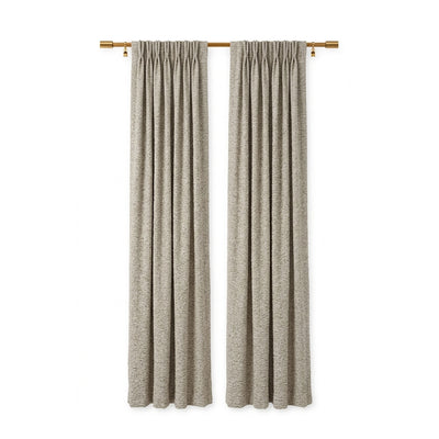 Snow Storm Taupe Textured Curtain - Secondary image
