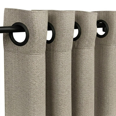 Snow Storm Taupe Textured Curtain - alternate view