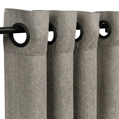 Titanium Grandiose Cotton Blend Curtain - alternate view