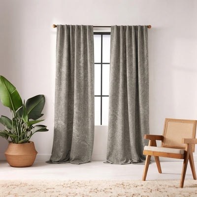 Titanium Grandiose Cotton Blend Curtain - Primary image