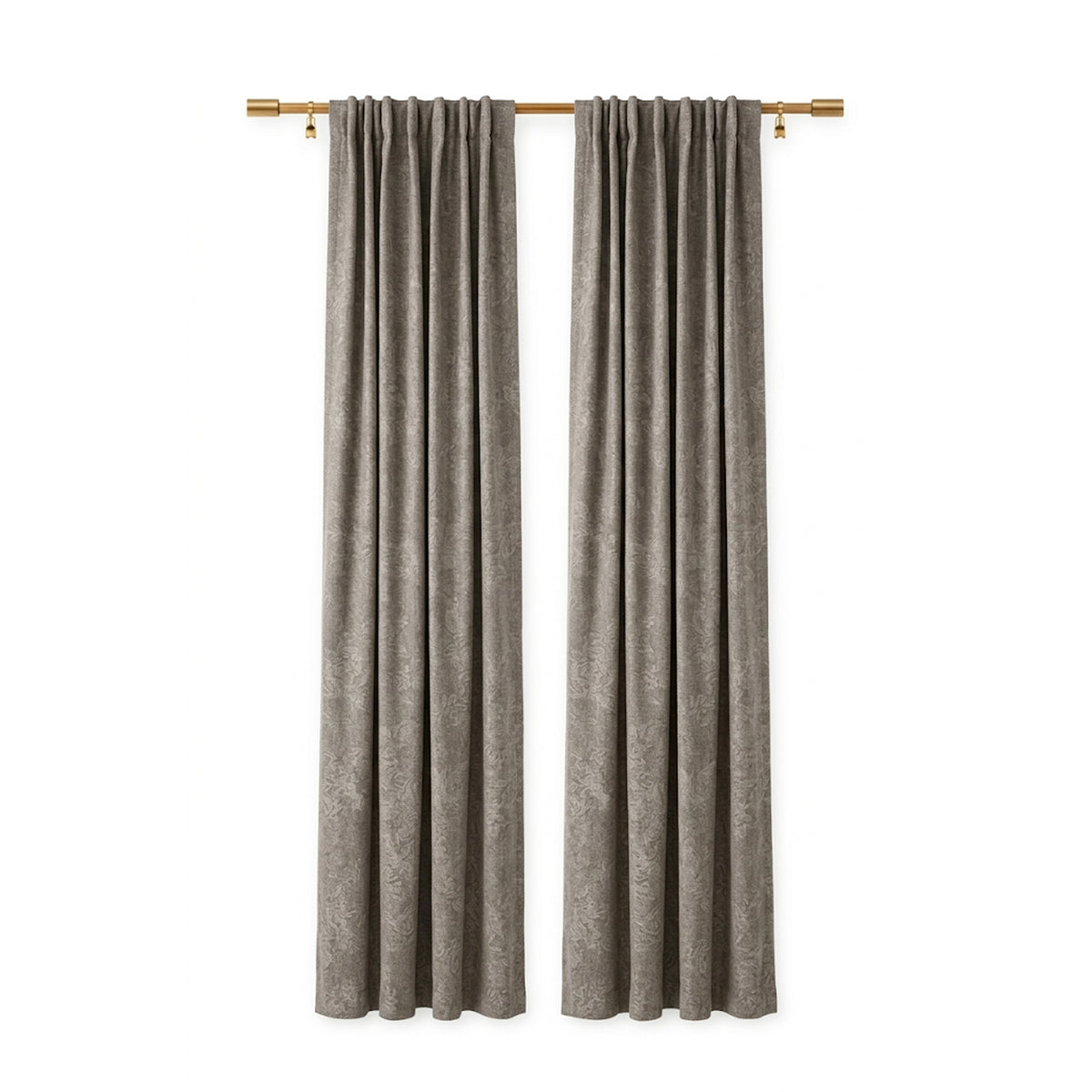 Titanium Grandiose Cotton Blend Curtain - view 2
