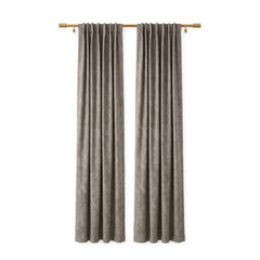 Titanium Grandiose Cotton Blend Curtain - alternate view
