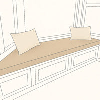 Trapezium Bench/Sofa Seat Cushions |  ZIPCushions
