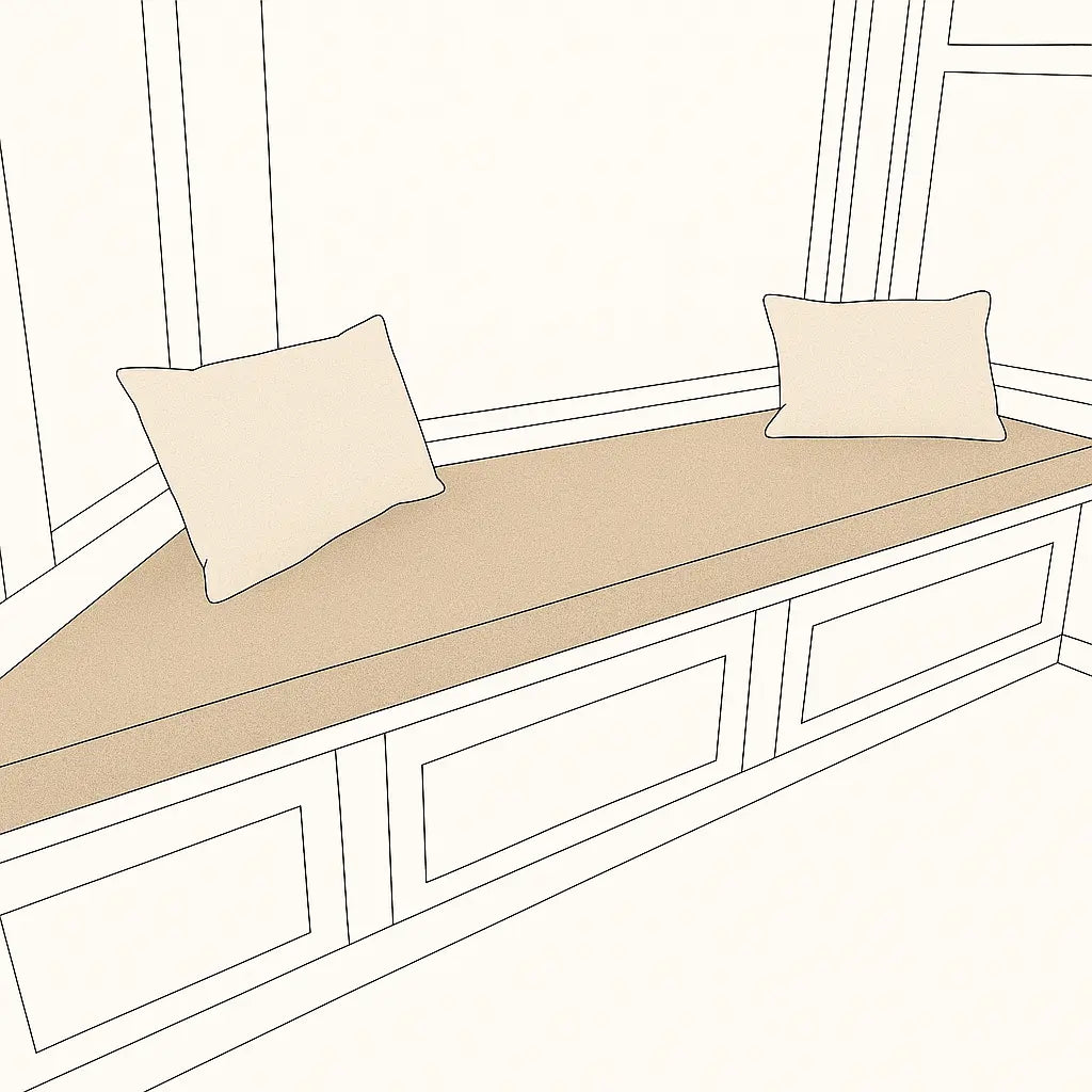 Trapezium Bench/Sofa Seat Cushions - Main Image