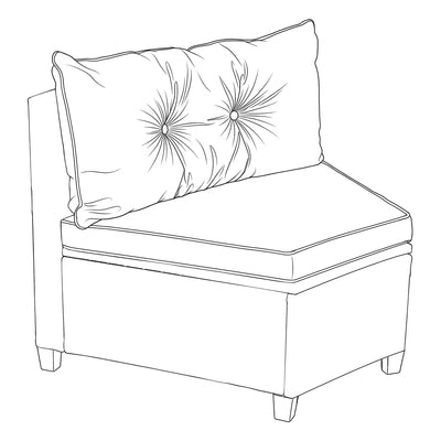 Trapezoid Custom Outdoor Seat Cushions