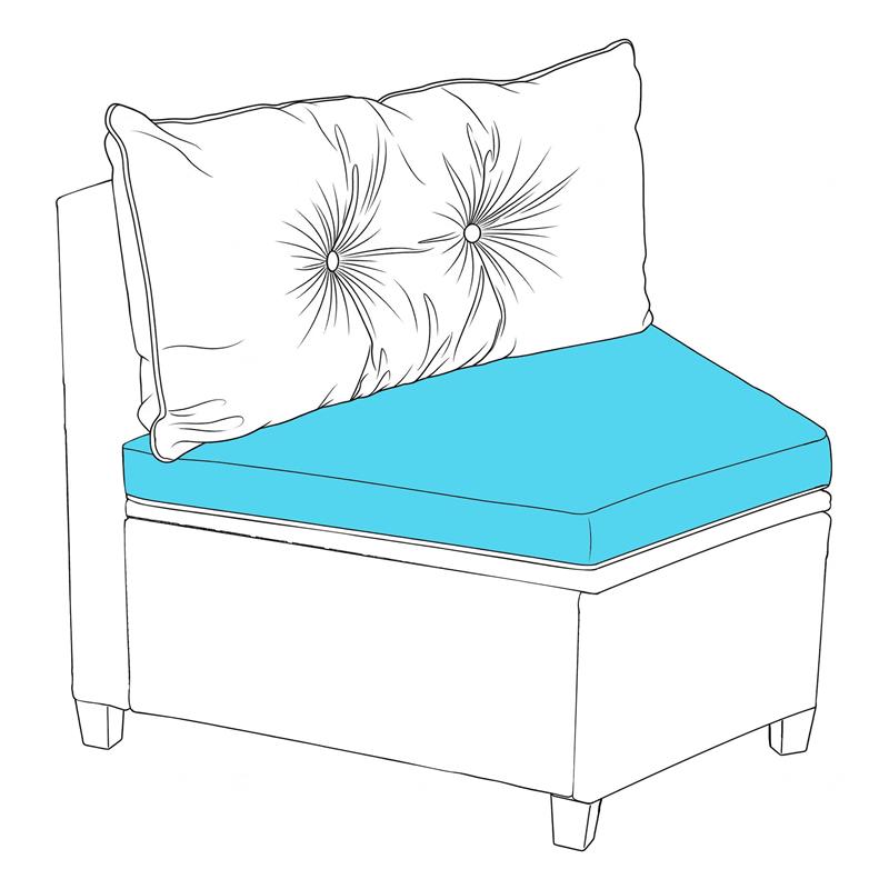 Trapezoid Custom Outdoor Seat Cushions