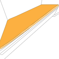 Trapezoid outdoor seat cushions