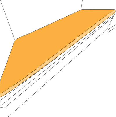 Trapezoid outdoor seat cushions