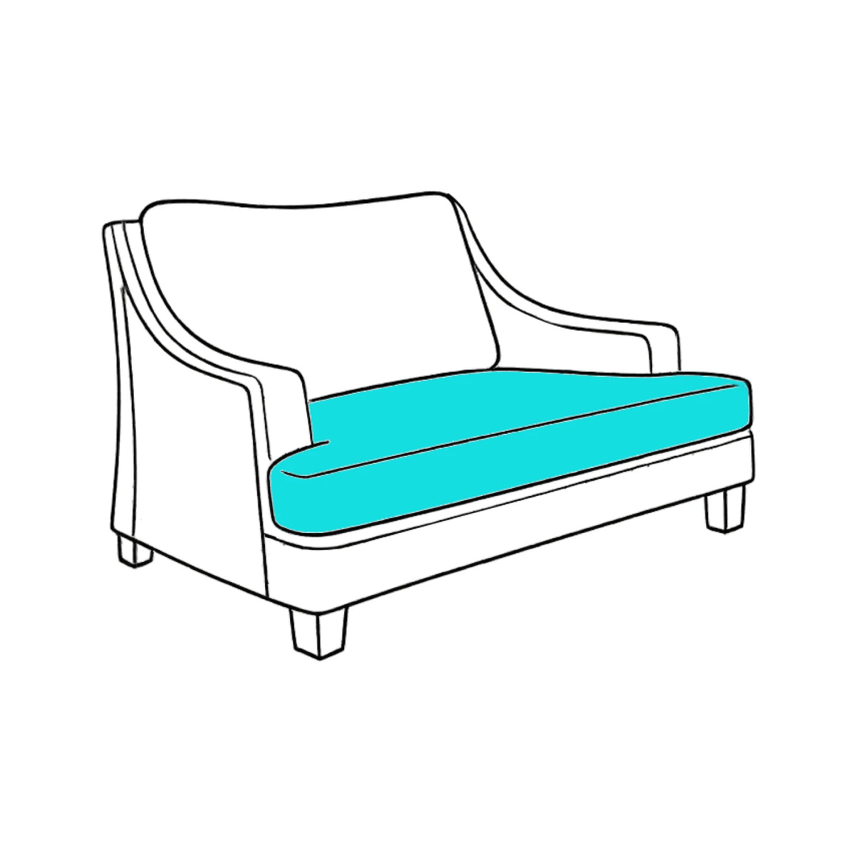 Custom T-Shaped Outdoor Cushions - Image 1 | ZIPCushions