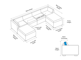 U Shape Couch Covers - Design 2