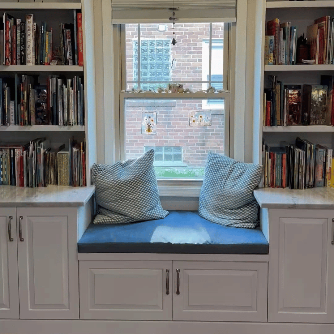 Custom indoor window seat cushions