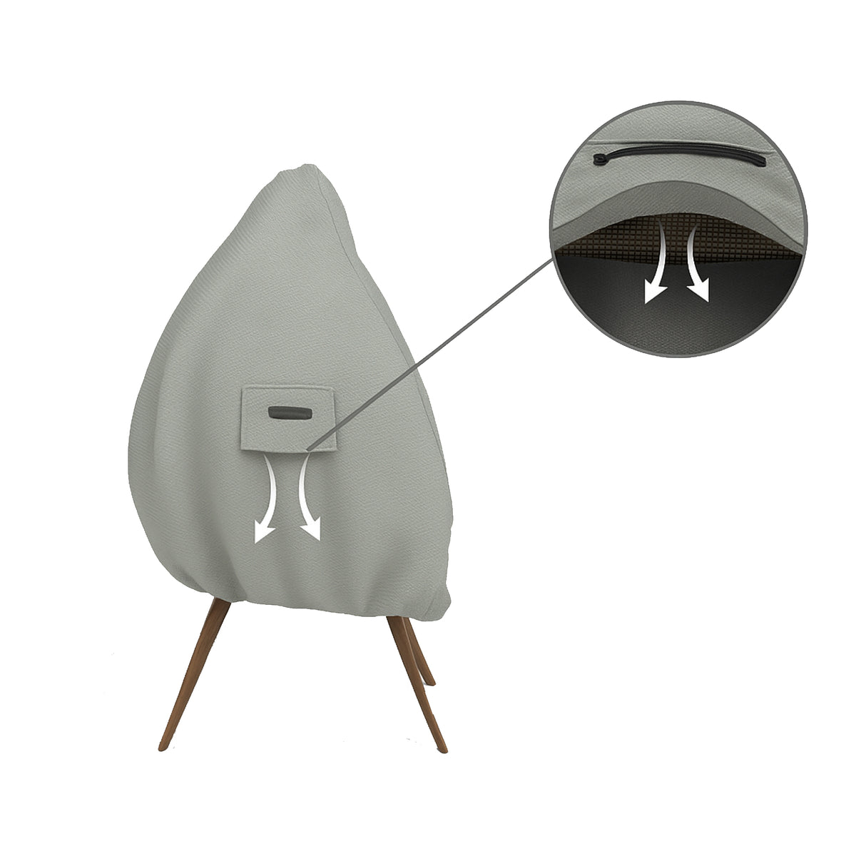 Custom Wicker Egg Chair Cover