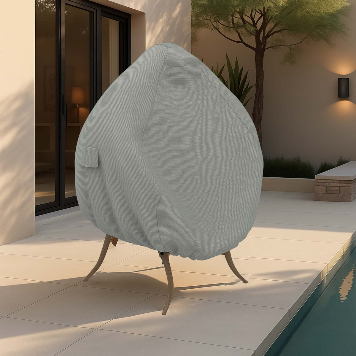 Custom Wicker Egg Chair Cover