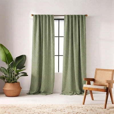 Tessellate Willow Textured Curtain - Primary image