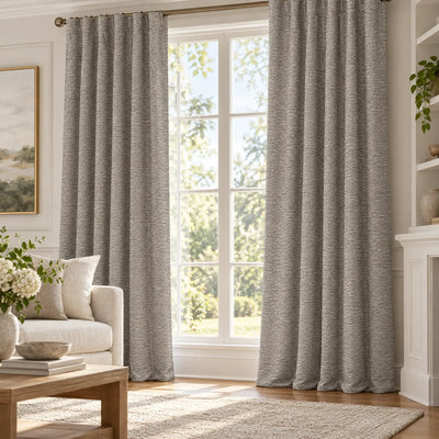 Custom Granite Snow Storm Textured Curtain