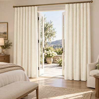 Custom Moon Stone Snow Storm Textured Curtain