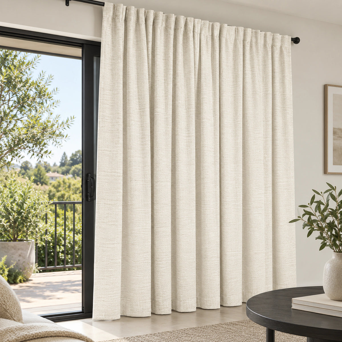 Custom Moon Stone Graphic Weave Curtain