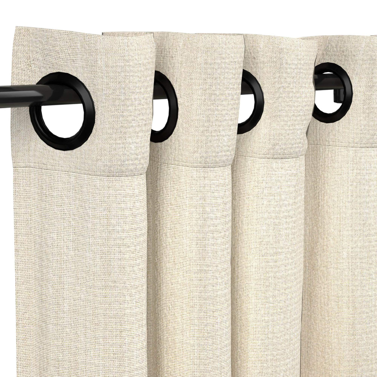 Sunbrella Cast Pumice Curtain - Image 11 | ZIPCushions - view 11