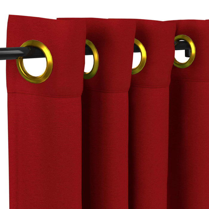 Sunbrella Canvas Jockey Red Curtain - Image 11 | ZIPCushions