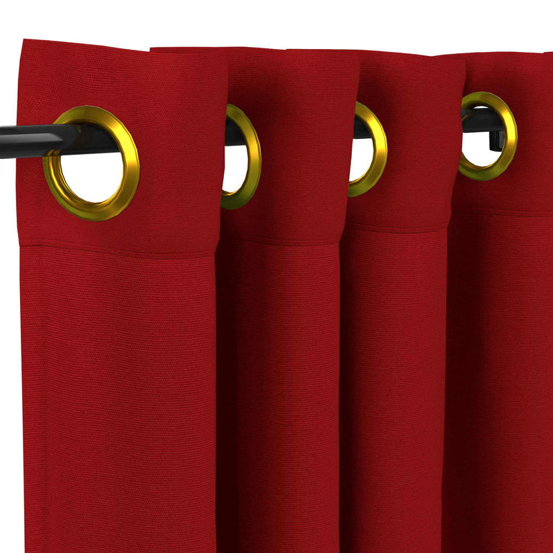 Sunbrella Canvas Jockey Red Curtain