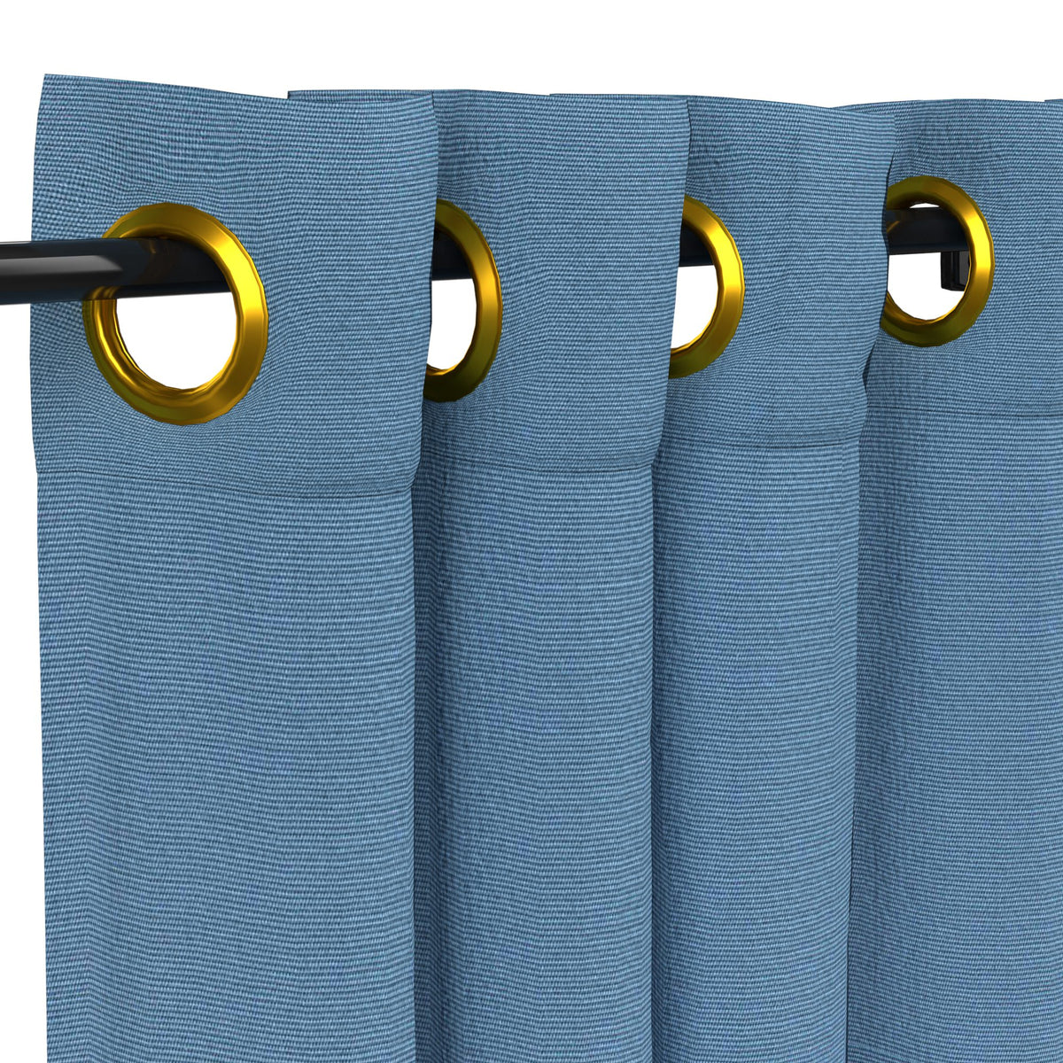 Sunbrella Canvas Sapphire Blue Curtain - Image 2 | ZIPCushions - view 9