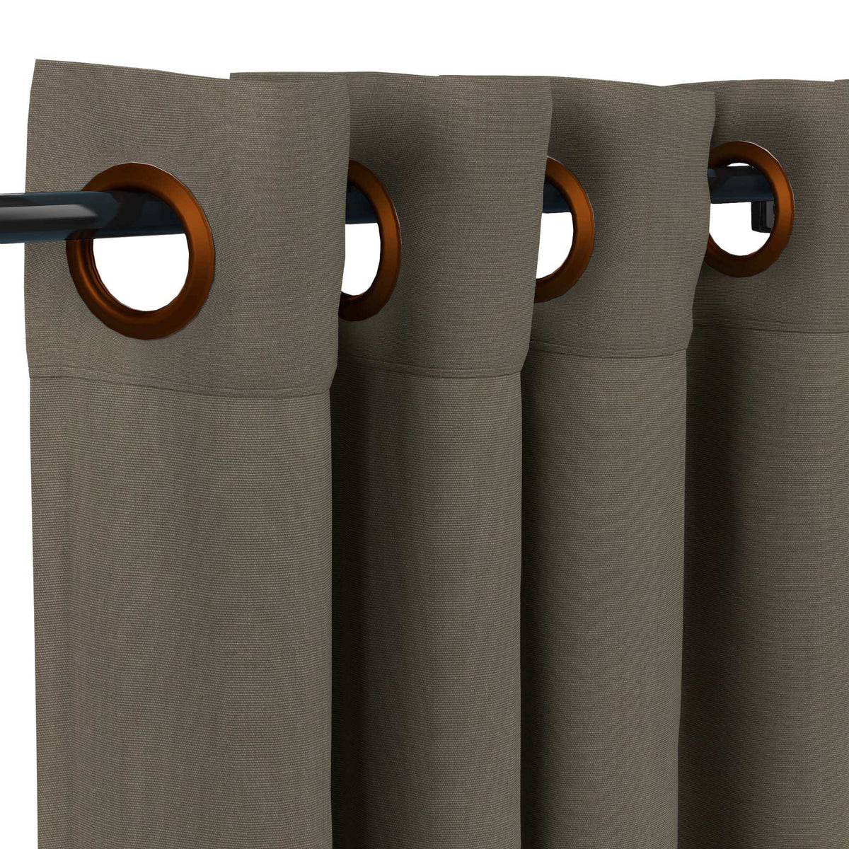 Sunbrella Canvas Taupe Curtain
