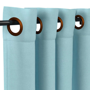 Sunbrella® Canvas Mineral Blue Curtain