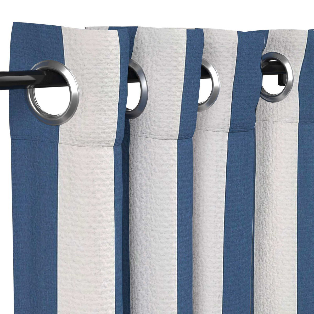 Sunbrella Cabana Regatta Curtain - Image 12 | ZIPCushions - view 12