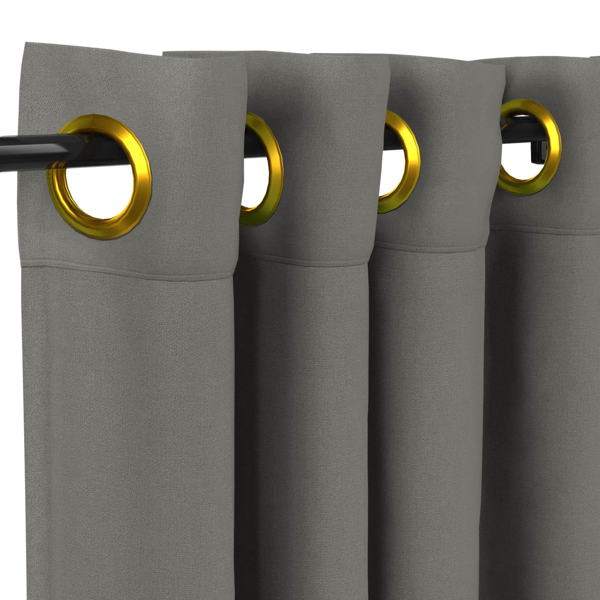 Sunbrella® Canvas Charcoal Curtain