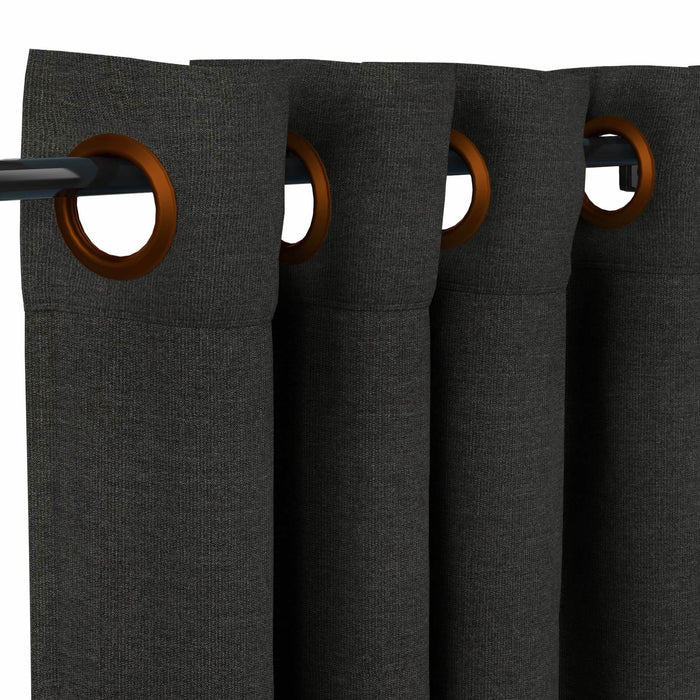 Sunbrella Spectrum Carbon Curtain - Image 2 | ZIPCushions