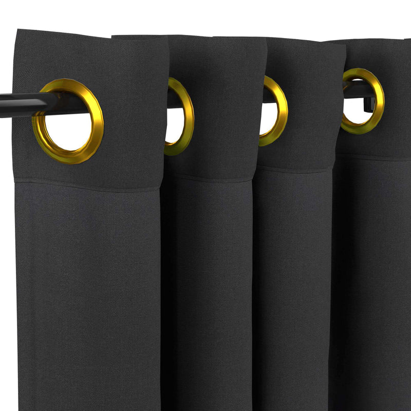 Sunbrella Canvas Black Curtain