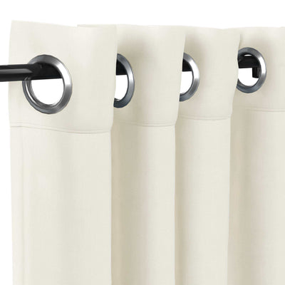 Sunbrella Canvas White Curtain