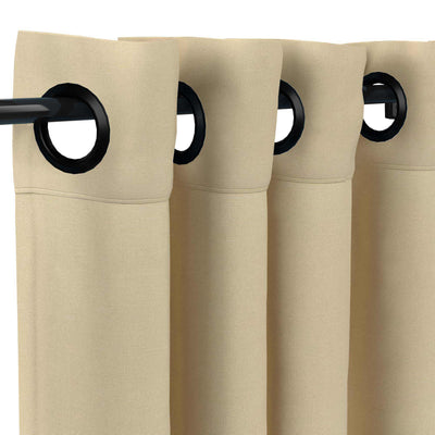 Sunbrella Canvas Antique Beige Curtain - alternate view