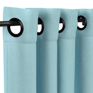 Sunbrella® Canvas Mineral Blue Curtain