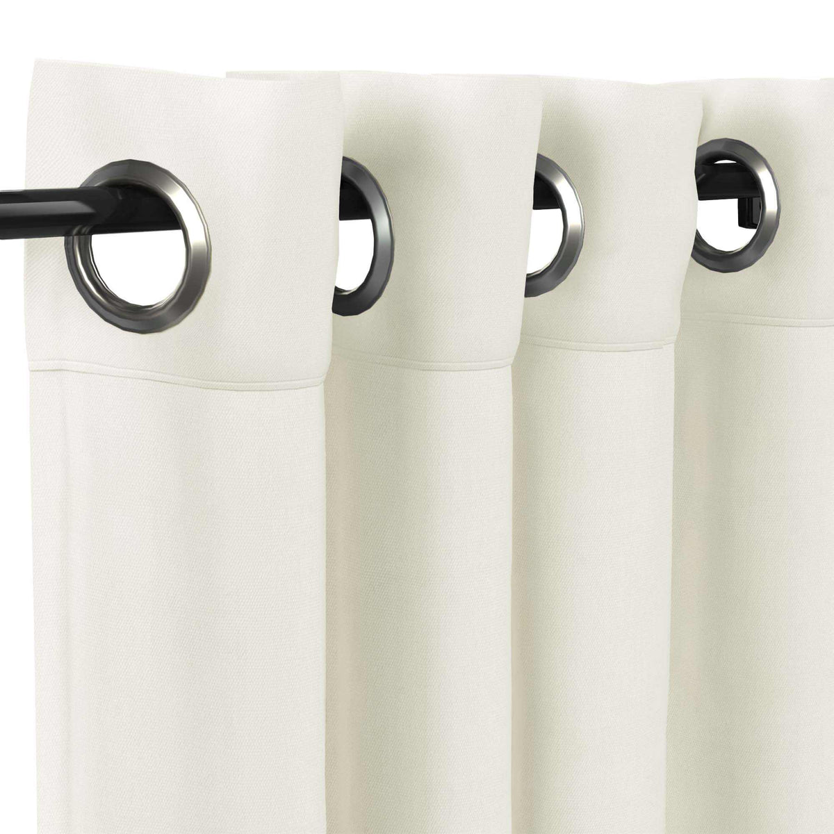 Sunbrella® Canvas White Curtain
