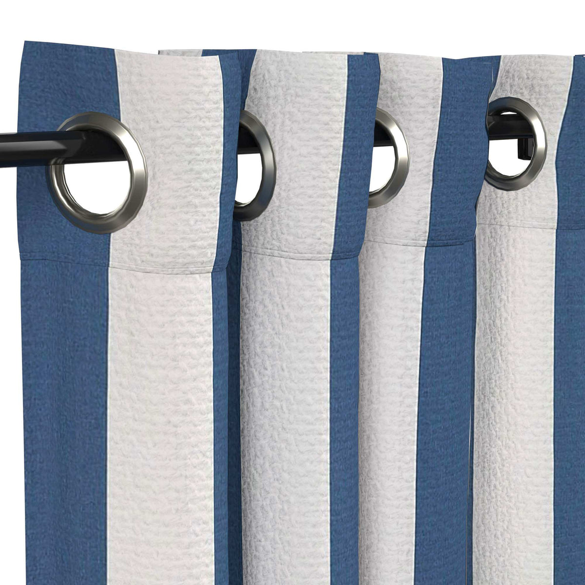 Sunbrella Cabana Regatta Curtain - Image 2 | ZIPCushions - view 6