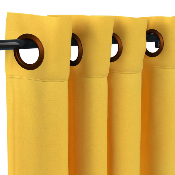 Sunbrella Canvas Sunflower Yellow Curtain - Hover Image