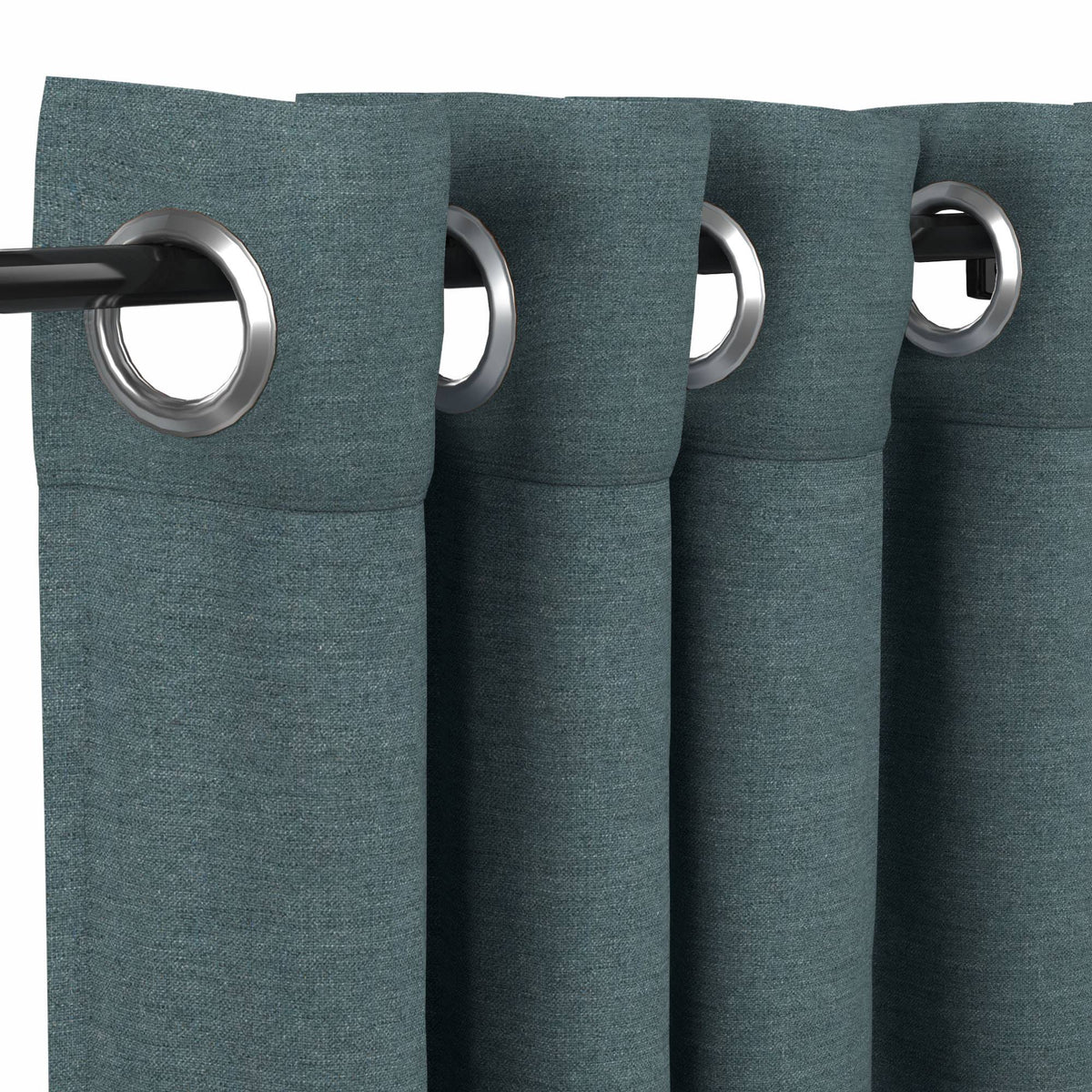 Sunbrella Cast Lagoon Curtain - Image 13 | ZIPCushions - view 13