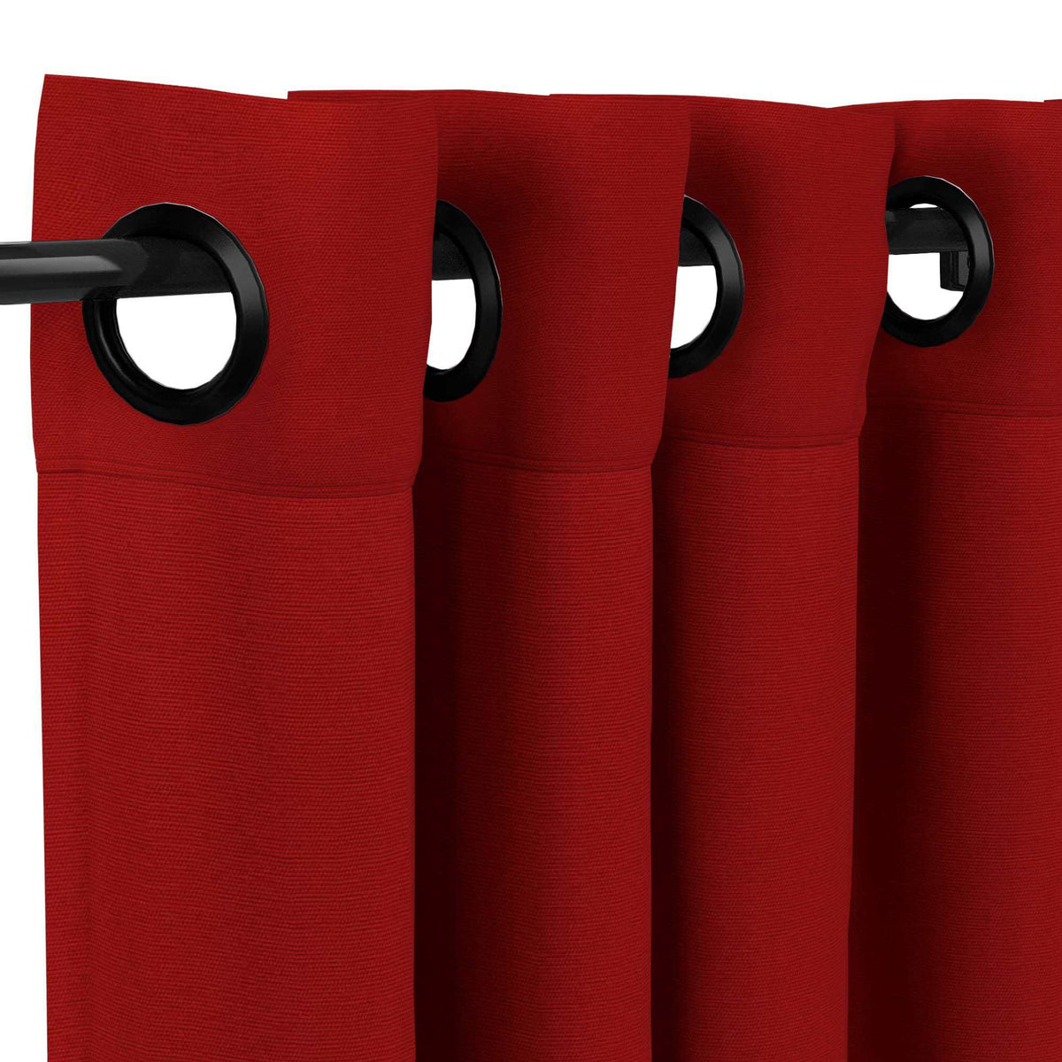 Sunbrella Canvas Jockey Red Curtain - Image 13 | ZIPCushions - view 13