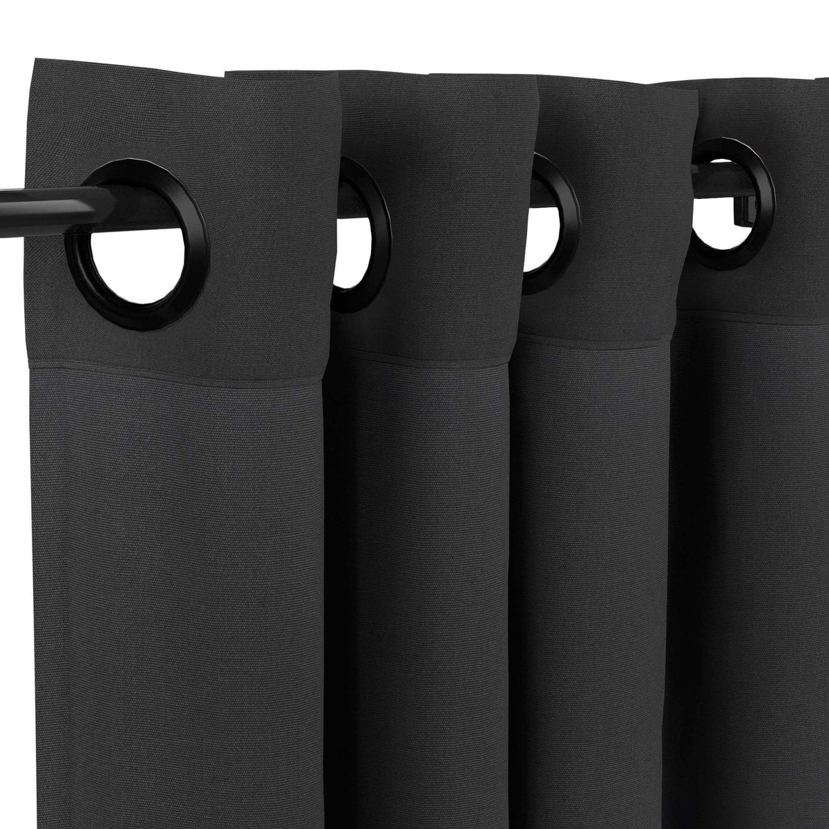 Sunbrella® Canvas Black Curtain