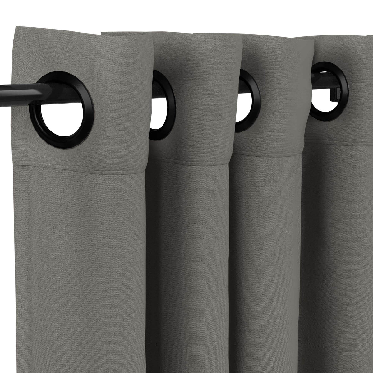 Sunbrella® Canvas Charcoal Curtain