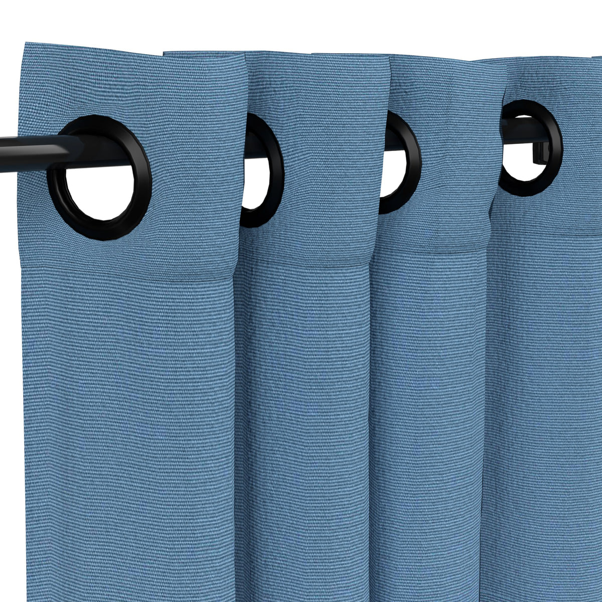 Sunbrella Canvas Sapphire Blue Curtain - Image 13 | ZIPCushions - view 13