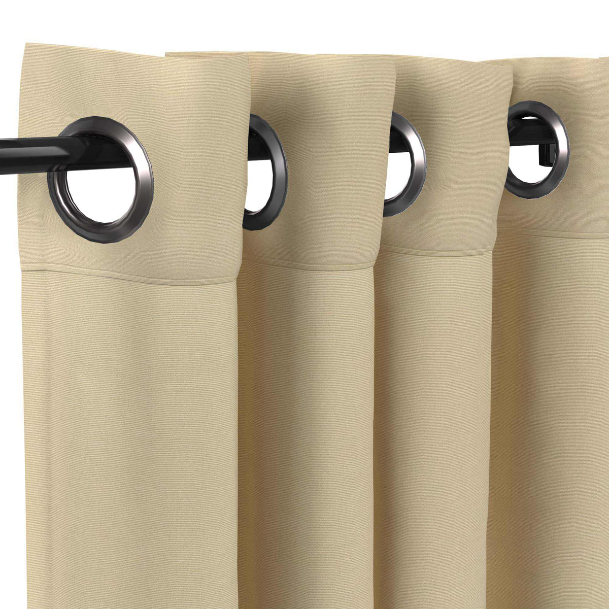 Sunbrella Canvas Antique Beige Curtain - Image 9 | ZIPCushions - view 8