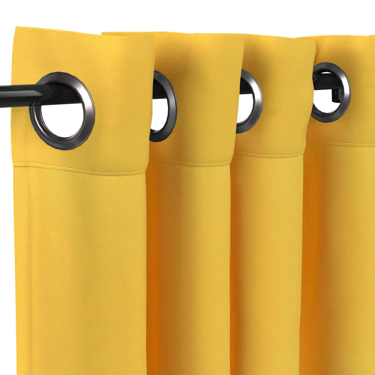 Sunbrella Canvas Sunflower Yellow Curtain - Image 13 | ZIPCushions - view 13