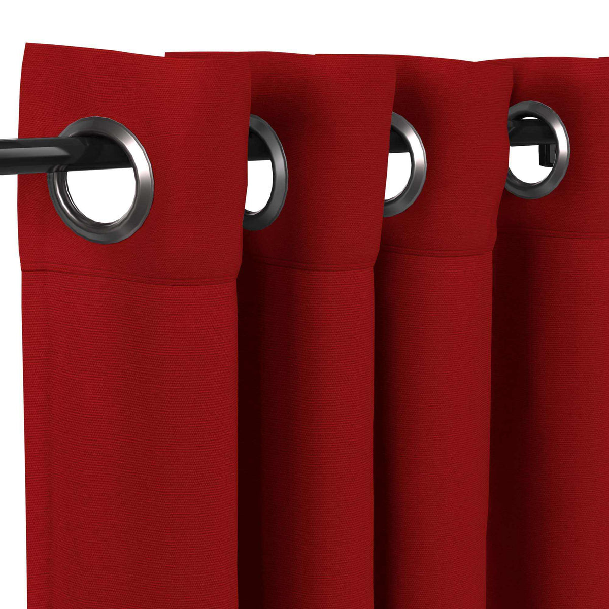 Sunbrella Canvas Jockey Red Curtain - Image 14 | ZIPCushions - view 14