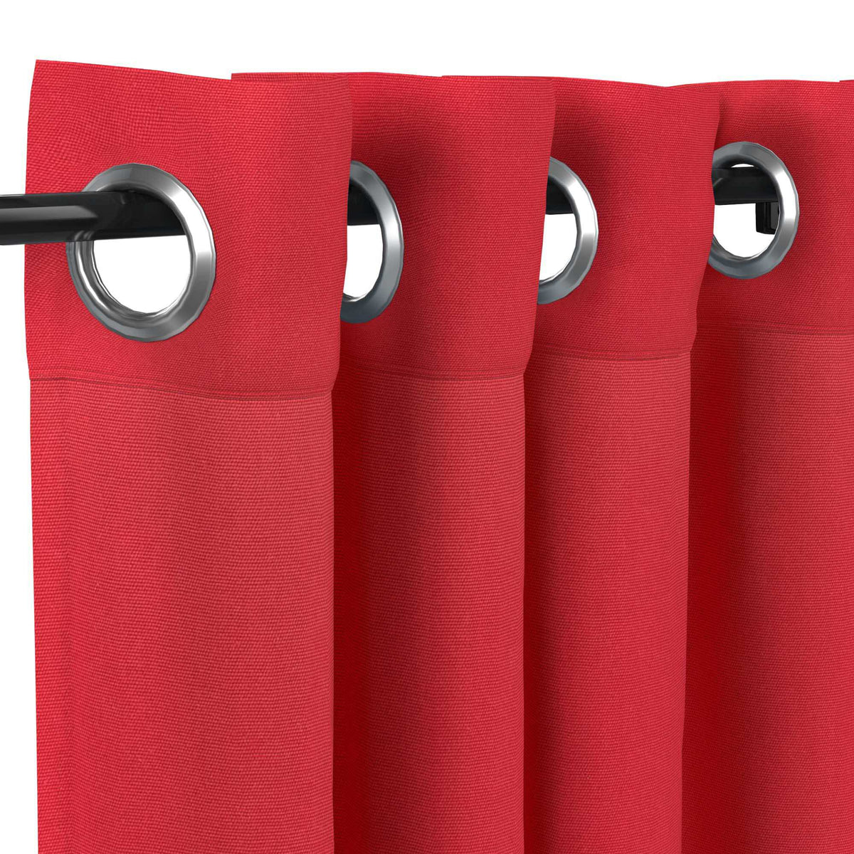 Sunbrella® Canvas Logo Red Curtain